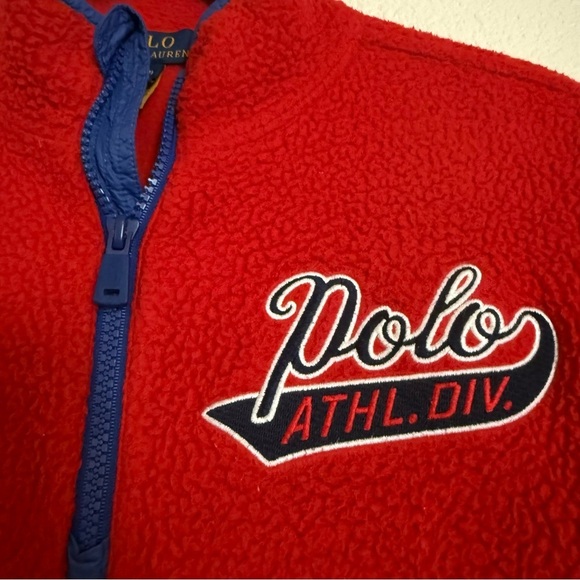 Polo Ralph Lauren Boys Sherpa Fleece Pullover Half Zip Jacket M (Medium 10-12), - Picture 5 of 16